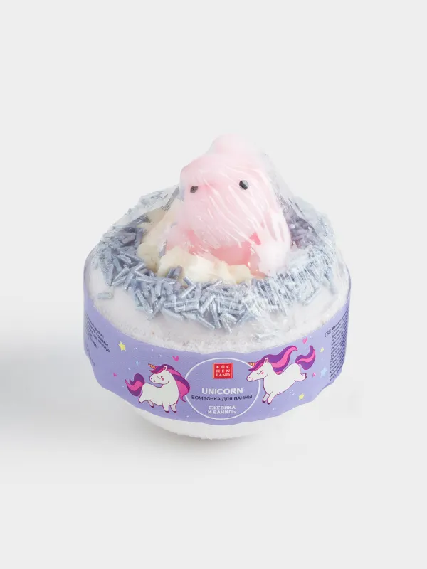 Бомбочка для ванны, 130 гр, с игрушкой, Ежевика и ваниль, Единорог, Unicorn, image-2