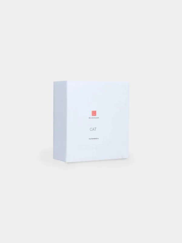 Зергерлік ұстағыш, 9 см, полирезин, күміс, садақ мысық, мысық, image-4