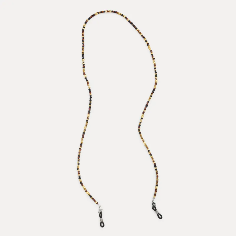 Көзілдірік тізбегі, 71 см, моншақ/металл, түрлі-түсті, Pearl color