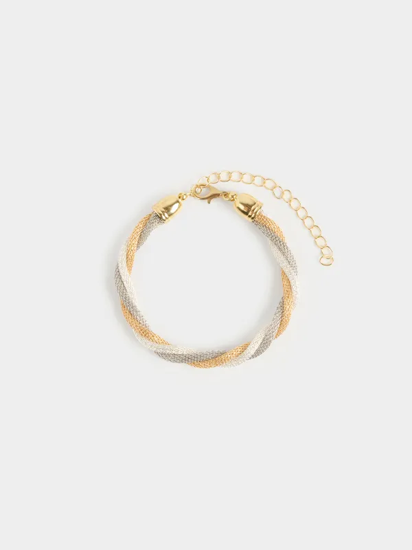 Білезік, 24 см, үштік, металл, алтын-күміс, Бұрау, Flagel, image-0