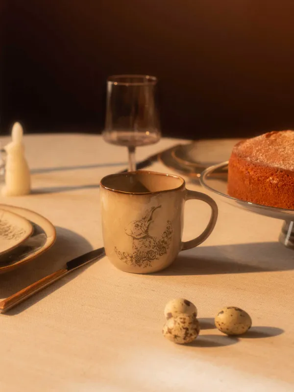 Кружка, 380 мл, Заяц с цветами, Rustic Easter, image-6