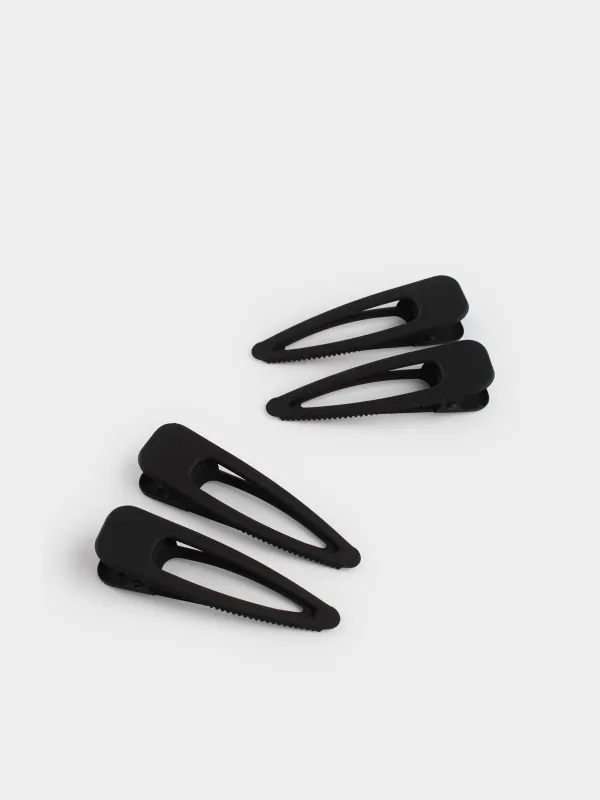 Шаш қыстырғыш, 8 см, 4 дана, металл, қара, Basic, image-2