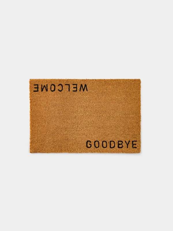 Кілемше, 40х60 см, кокос/ПВХ, қоңыр, Қош келдіңіз/Қош болыңыз, Home deco, image-0