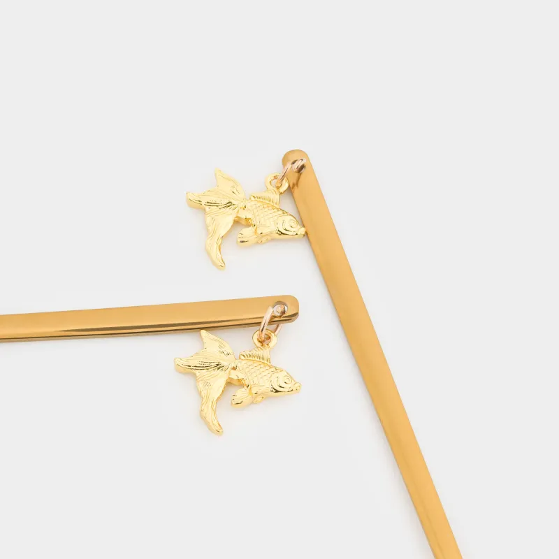 Ложка десертная, 13 см, 2 шт, сталь, золотистая, Рыбка, Goldfish, image-4