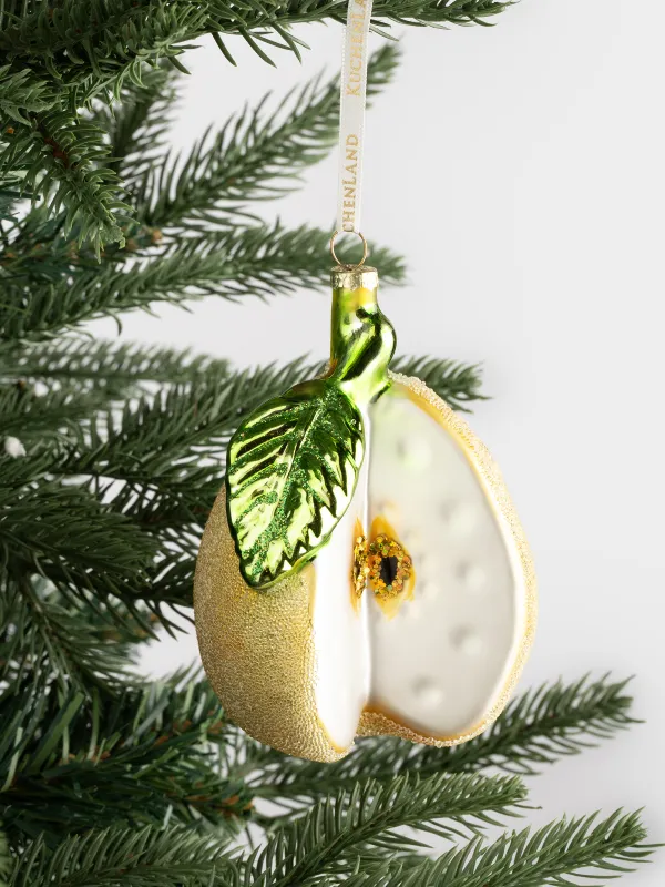 Шырша ойыншығы, 11 см, шыны, сары, Алмұрт, Fruits, image-2