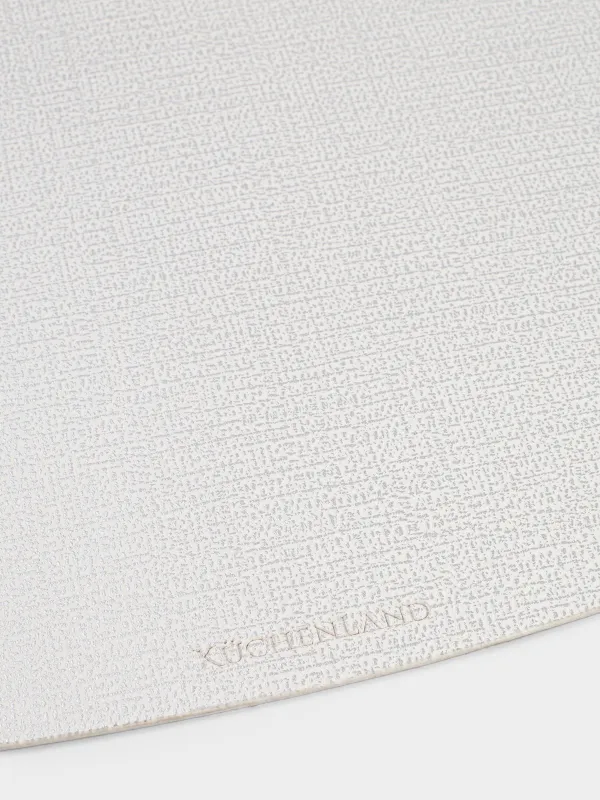 Аспап астындағы майлық, 30х45 см, ПВХ, сопақ, ақ, Күміс тамшылар, Rock, image-2