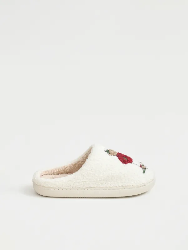 Әйелдерге тәпішкелері, үйге арналған, өлшемі 36-37, жасанды үлбір, сүт түстес, Жанаттар, Needed, image-0