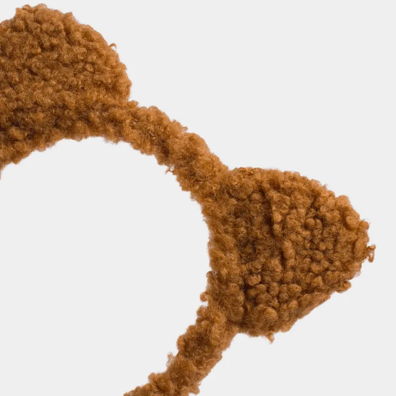 Ободок карнавальный, 13х15 см, детский, искусственный мех/пластик, коричневый, Ушки, Funny bear, image-3