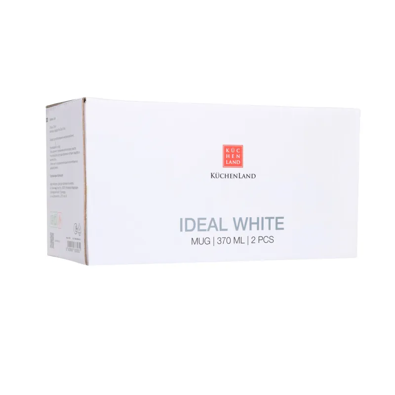 Саптыаяқ, 370 мл, 2 дана, F фарфоры, ақ, Ideal white, image-2