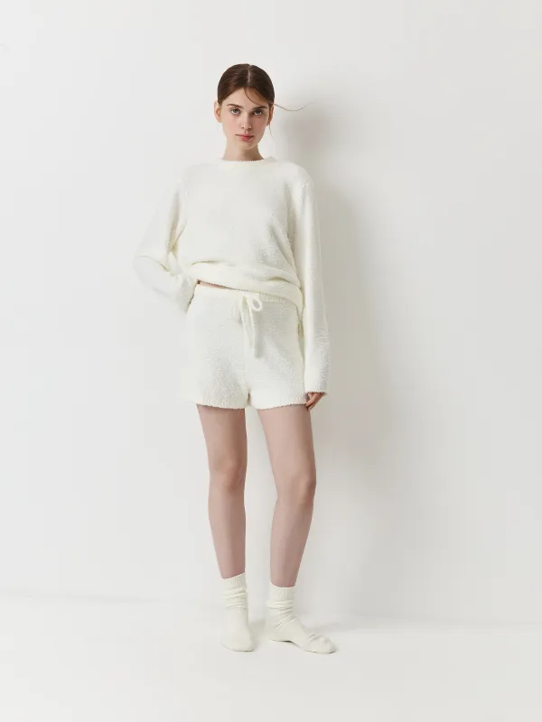 Әйелдер шорттары, үйге арналған, өлшемі L, полиэстер, сүт түстес, Ami, image-0