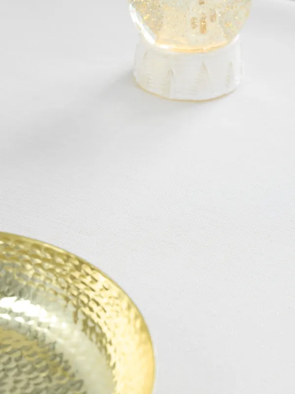 Скатерть, 160х160 см, полиэстер, белая, Цветочное кружево, Flower lace gold, image-6