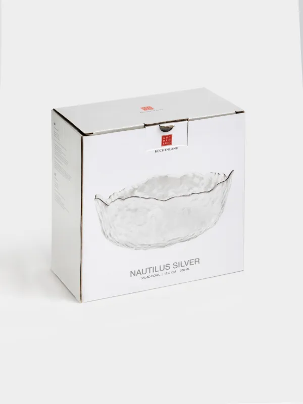 Салатник, 17х7 см, с серебристым кантом, Nautilus silver, image-5