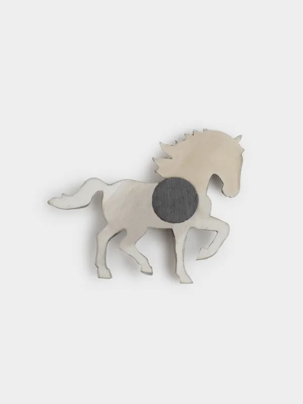Магнит, 9 см, полирезин, Horse silver, image-4
