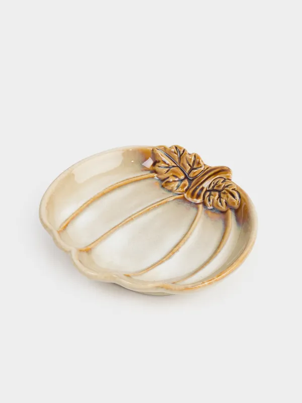 Блюдо, 16х15х4 см, Тыква с листом, Pumpkin velir, image-0