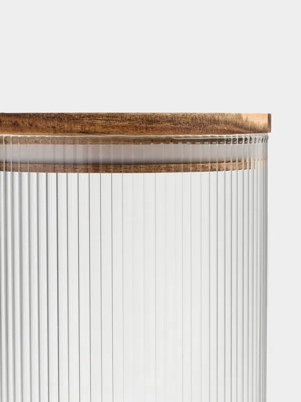 Сусымалы өнімдерге арналған құты, 1,7 л, Б шыны/ағаш, Ravi wood, image-5