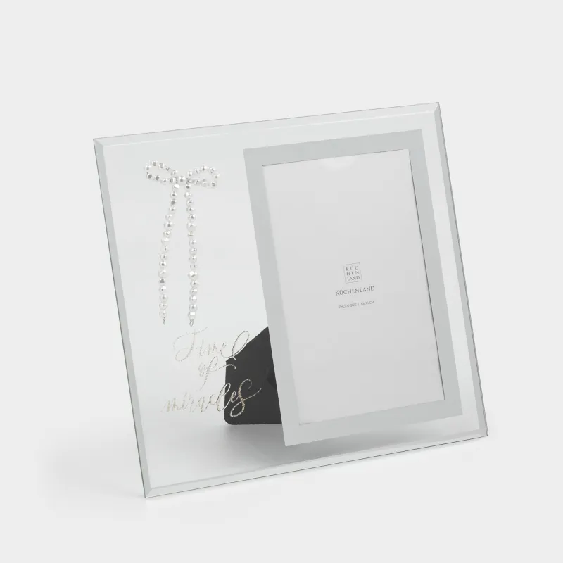 Фото жиектеме, 19х21 см, төсеніші бар, шыны, Дизайн, Glossy