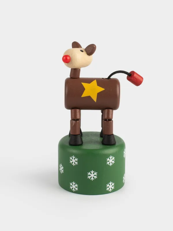 Ойыншық, 10х5 см, тартқыш, ағаш, қоңыр, Ит, Dog, image-0