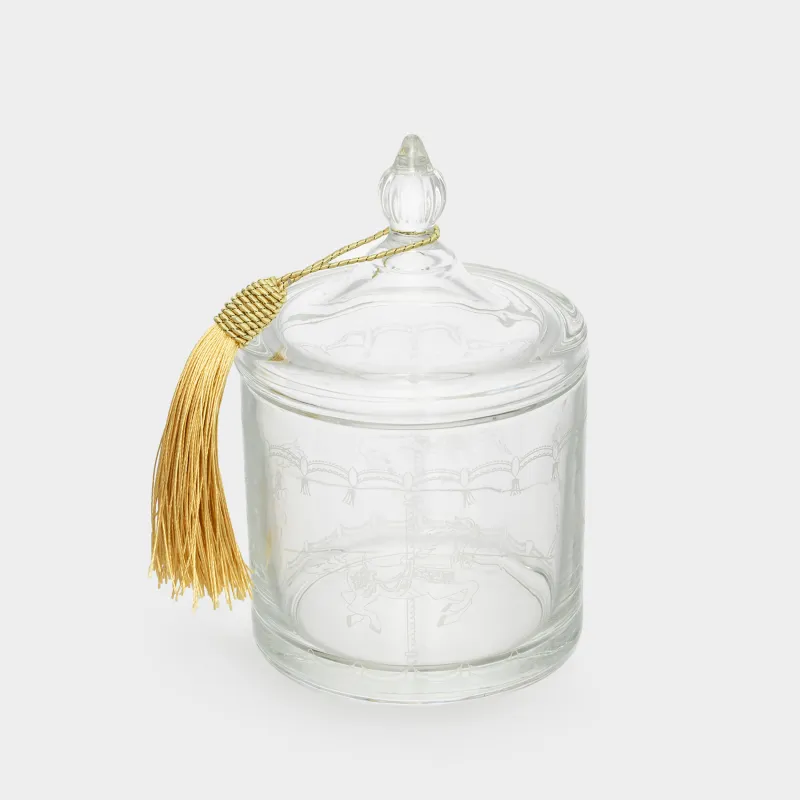 Сақтау ыдысы, 9х10 см, мл, шашағы бар, шыны, Жылқылар, Clear pattern