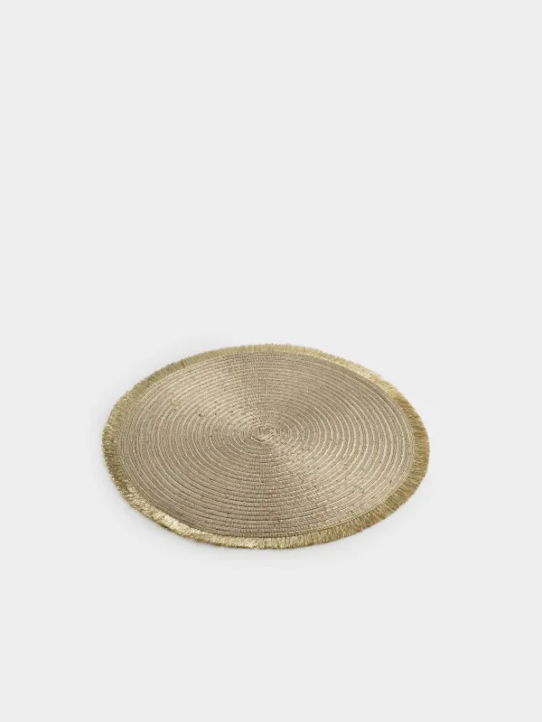 Салфетка под приборы, 38 см, с бахромой и пайетками, Rotary shine, image-1