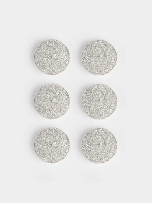 Шай шырағы, 4 см, 6 дана, күміс, Metallic glow, image-3