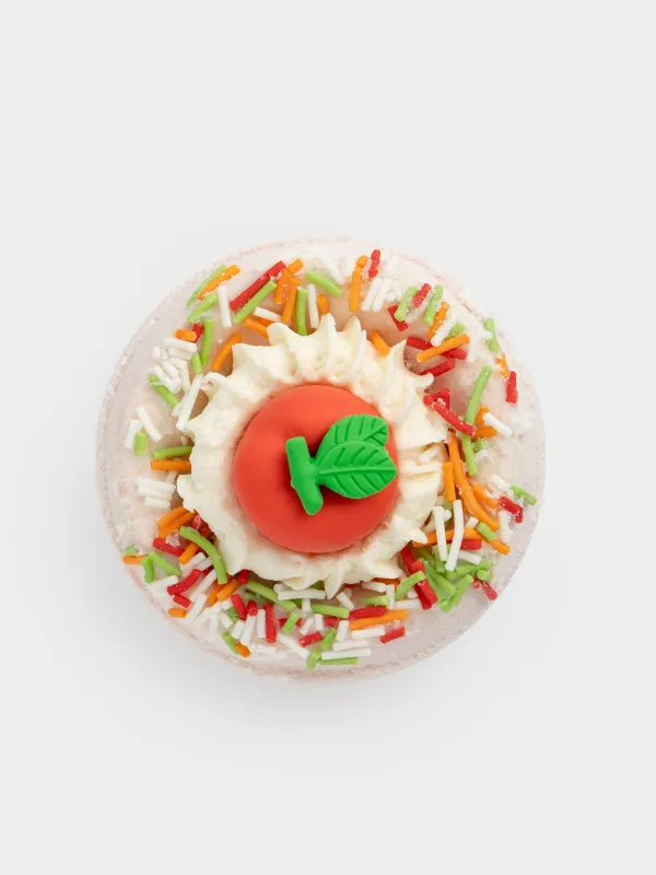Ваннаға арналған бомба, 130 гр, ойыншықпен, қызғылт, Алма, Fruits spa, image-0
