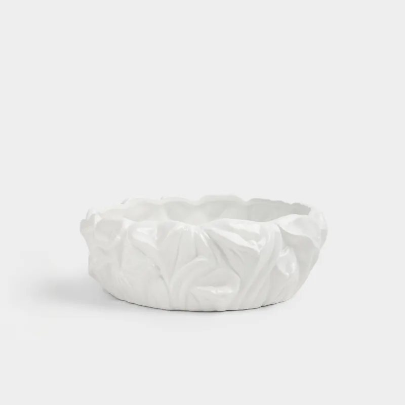 Ваза для фруктов, 24х9 см, керамика D, белая, Каллы, Calla white