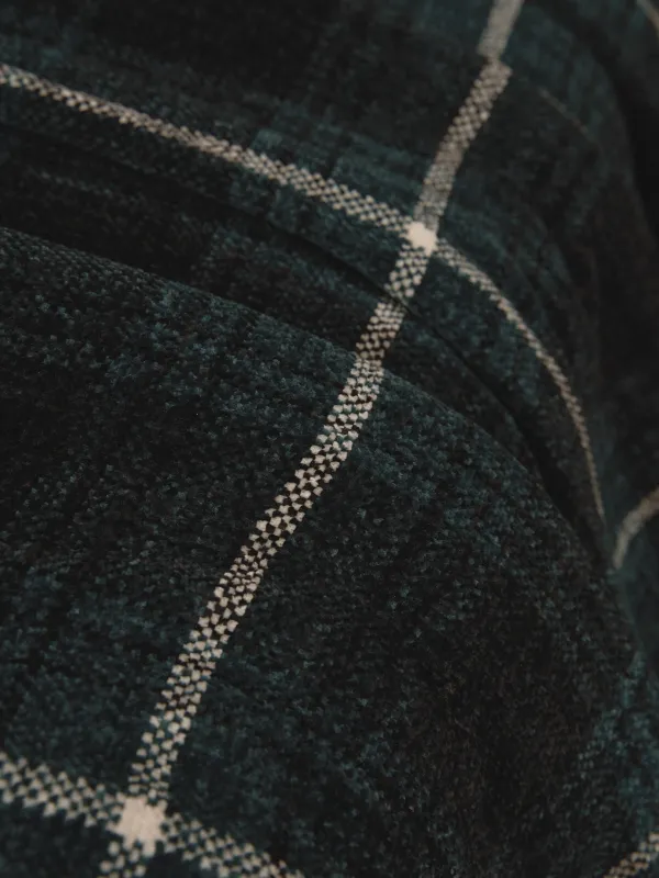 Жамылғы, 130х170 см, шениль/шерпа, қою жасыл, Тор, Hazel, image-2