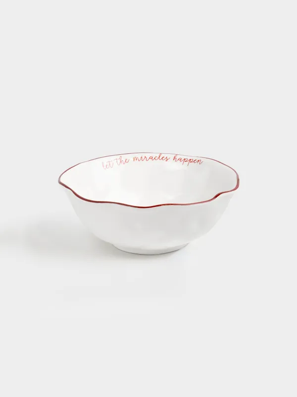 Салатник, 21х8 см, 1,1 л, керамика D, Елка с бантами, Christmas tree, image-1