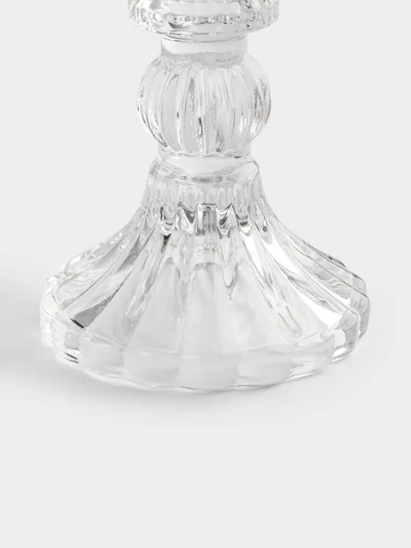 Шамдал, 12 см, цилиндрлік/жіңішке майшамға арналған, аяғы бар, жиналмалы, шыны Р, Ribby, image-4