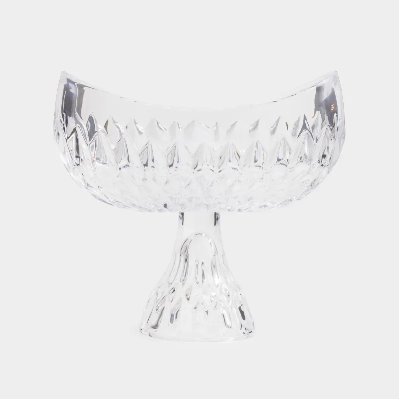 Кәмпит ыдысы, 17х15 см, аяқты, шыны Р, Rhomb, image-1