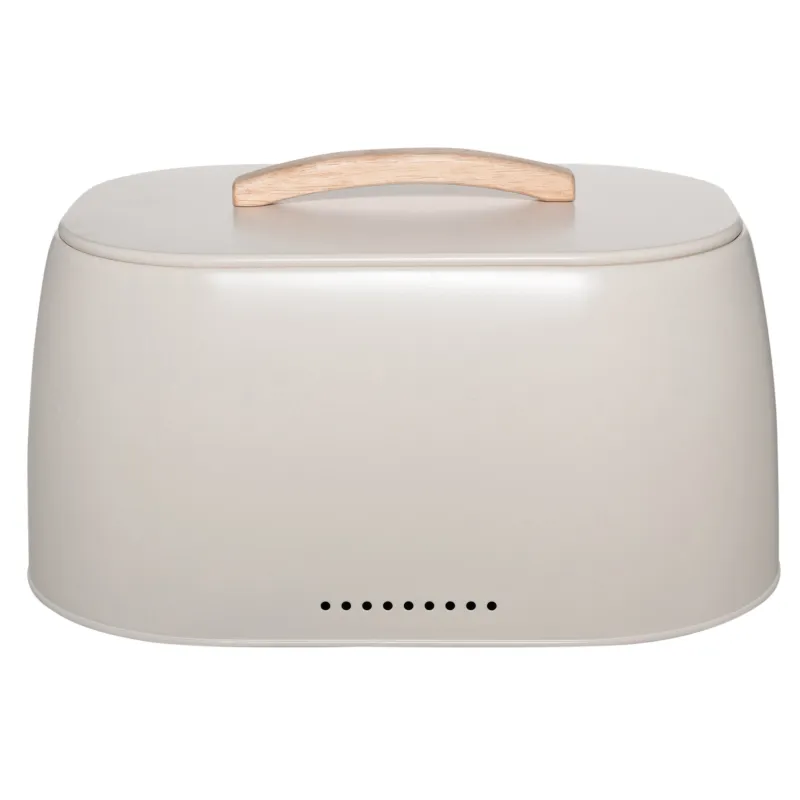 Нан қорабы, 33х23х18 см, металл/ағаш, сопақ, сүт түстес, Course, image-2