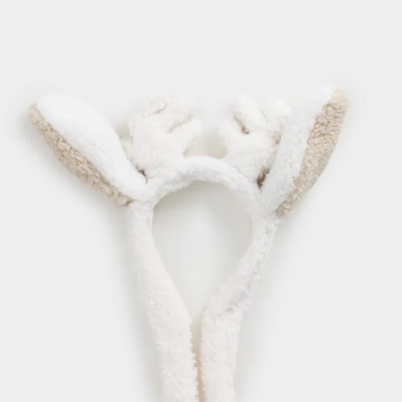 Ободок декоративный, 13х20 см, с поднимающимися ушками, букле, бежевый, Deer toy, image-2