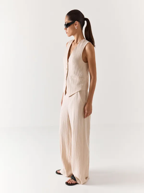 Әйелдер кеудешесі, өлшемі M, бауы бар, вискоза/полиэстер, сүт түстес, Giselle, image-3