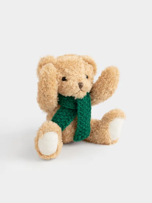 Ойыншық, 25 см, жұмсақ, қозғалмалы аяқтары бар, полиэстер, қоңыр, Аю, Bear, image-2