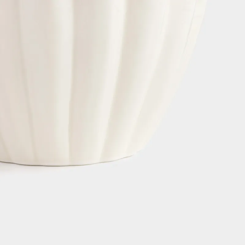 Гүл вазасы, 24 см, керамика, сүт түстес, Бүйірлер, Landform, image-2