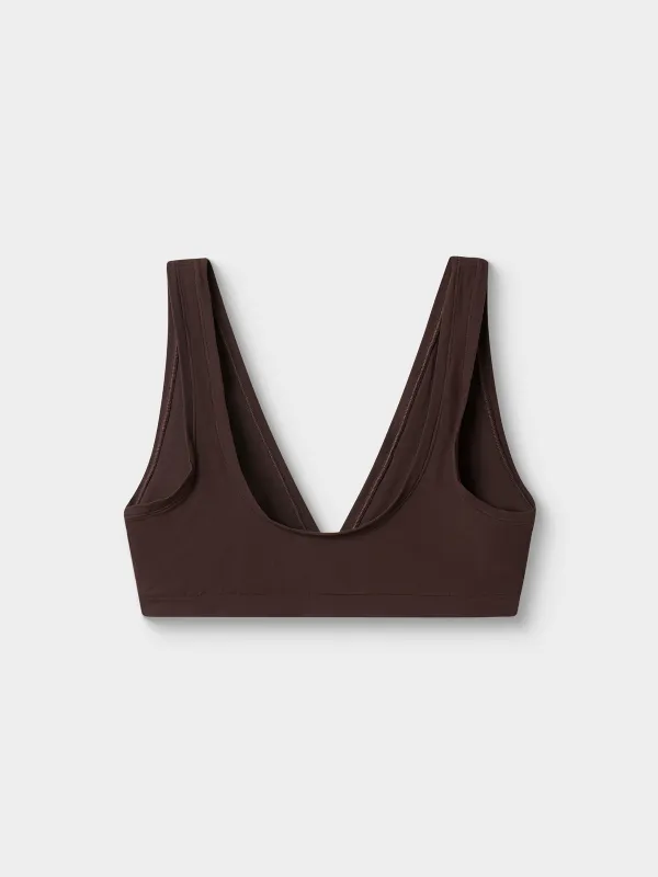 Бюстгальтер-бра, р. XS, полиамид/эластан К, коричневый, Yufemi, image-1