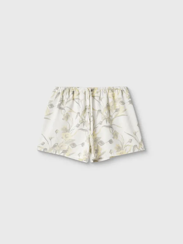 Әйелдер шорттары, үйге арналған, өлшемі S, вискоза, сұр, Жапырақтар, Leksli, image-4