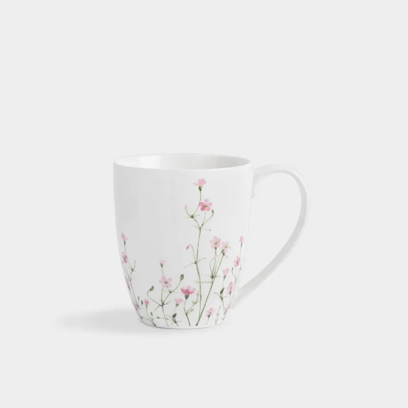 Кружка, 320 мл, фарфор N, белая, Полевые цветы, Meadow