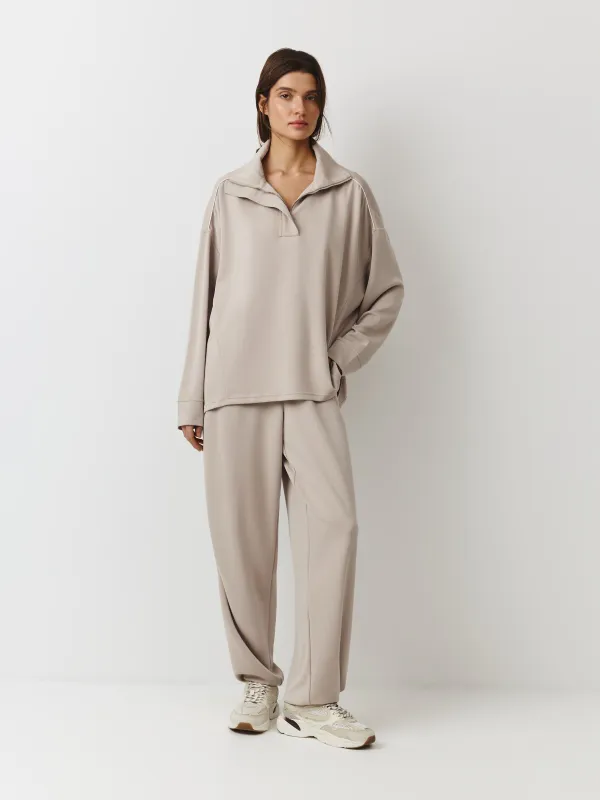 Әйелдер шалбары, өлшемі L, модал/полиэстер/спандекс, сарғылт-қоңыр, Alice, image-0