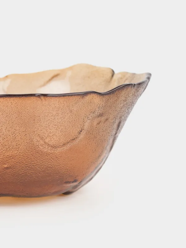 Салатник, 17х8 см, 700 мл, стекло, янтарный, Glacial color, image-4