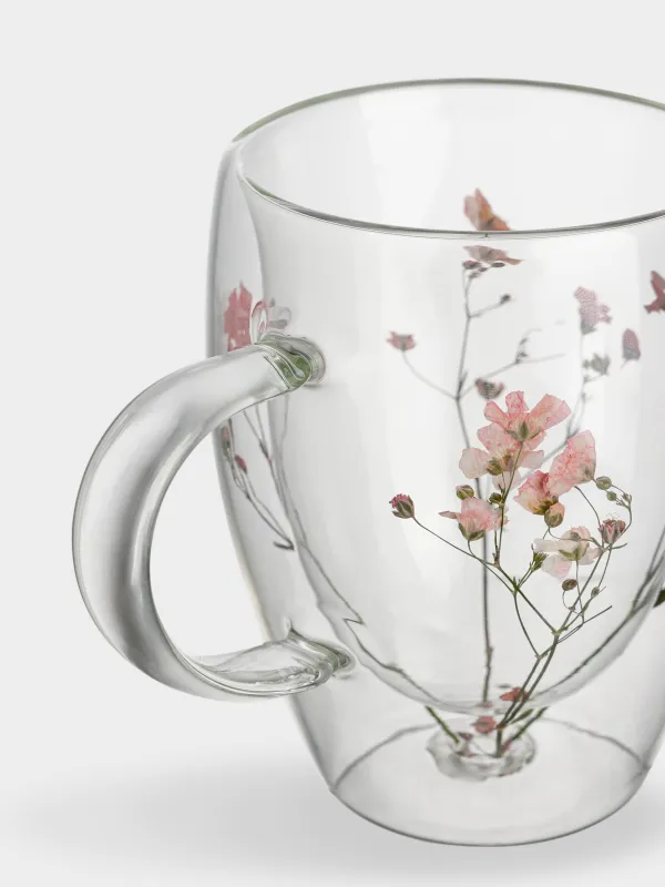 Кружка, 350 мл, стекло Б, с сухоцветами внутри, Air decor, image-2
