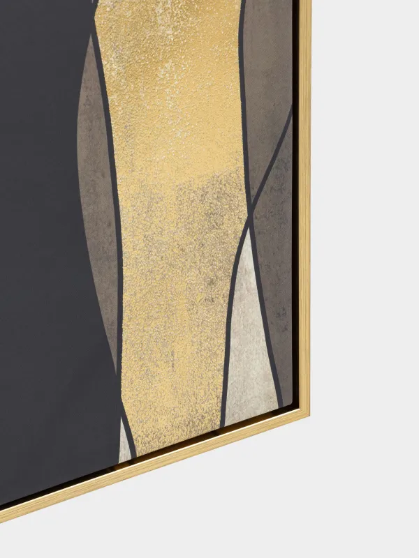 Жақтаудағы сурет, 78х103 см, кенеп, алтын қоңыр, Абстракция, Abstract, image-3