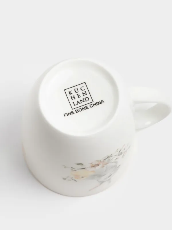 Саптыаяқ, 410 мл, фарфор F, ақ, алтын жиектері бар, Қоян мен балапан, Easter, image-4