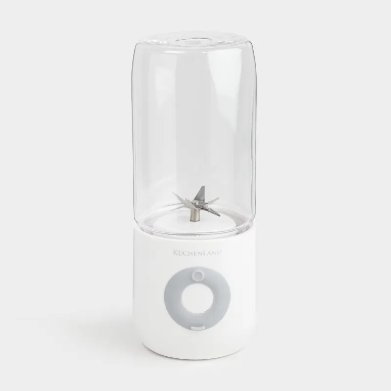 Жеке блендер, 500 мл, 35 Вт, портативті, қайта қуаттандырылады, пластик/болат, ақ, Handy