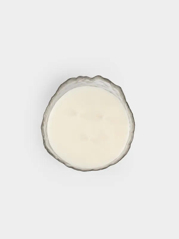 Свеча ароматическая, 13х6 см, три фитиля, в подсвечнике, стекло, Vanilla, Glacial color, image-2