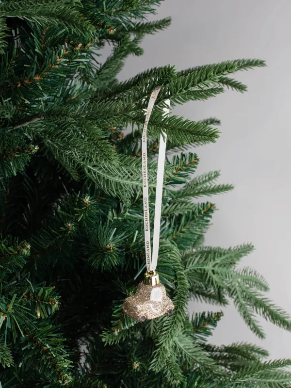 Шырша ойыншығы, 4 см, пластик, жылтырақтары бар, шампан, Машина, Figure christmas, image-3