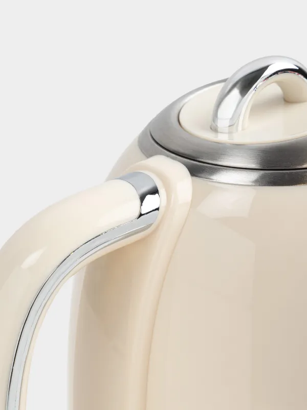 Чайник электрический, 1,5 л, 1350 Вт, сталь/пластик, молочный, Vintage kitchen, image-5
