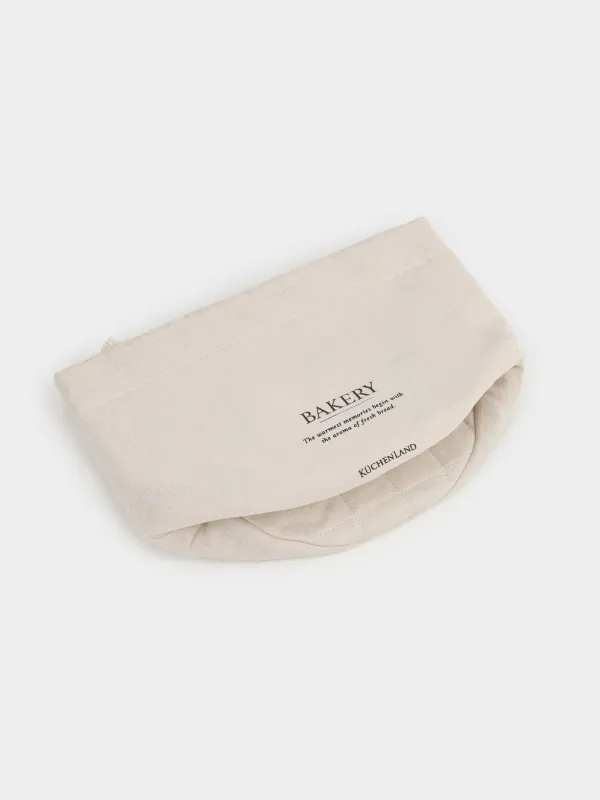 Корзина для хлеба, 20х30 см, на завязках, хлопок, бежевая, Bakery, Course, image-3