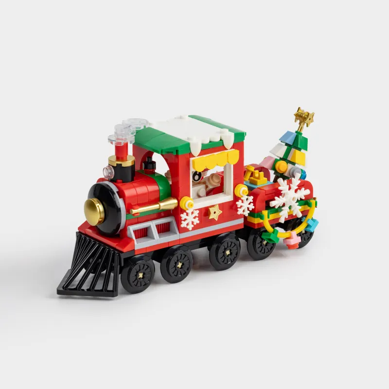 Құрастырушы ойыншық, 20х10 см, 322 бөлшектер, пластик, түрлі-түсті, Паровоз, Hobby kids