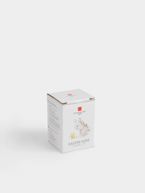 Жұмыртқа тұғыры, балаларға арналған, 7 см, фарфор N, ақ, Қоян және балапан, Easter Kids, image-2